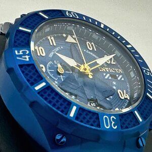 NEW Invicta Aviator F35 Edition Mens Watch All Blue Stainless Steel Limited Ed